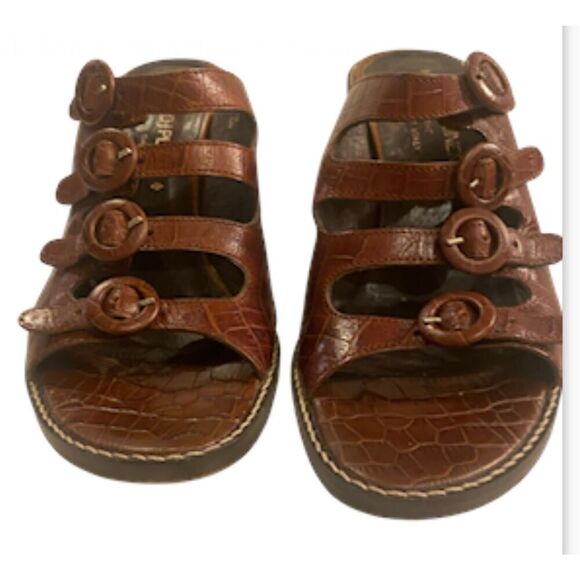 Donald J. Pliner Sz. 8.5 Strappy Slide-In Shoes Made in Italy Leather - Picture 3 of 9